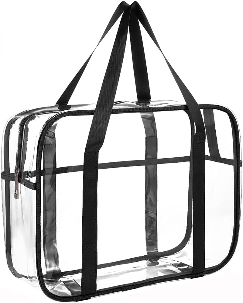 Large Clear Makeup Bag, Cosmetics Organizer Bag, Pvc Travel Toiletry Bag | Large Clear Cosmetic Bag with Zipper Transparent Waterproof Make up Case Diaper Luggage Organizer Makeup Bag with Handle